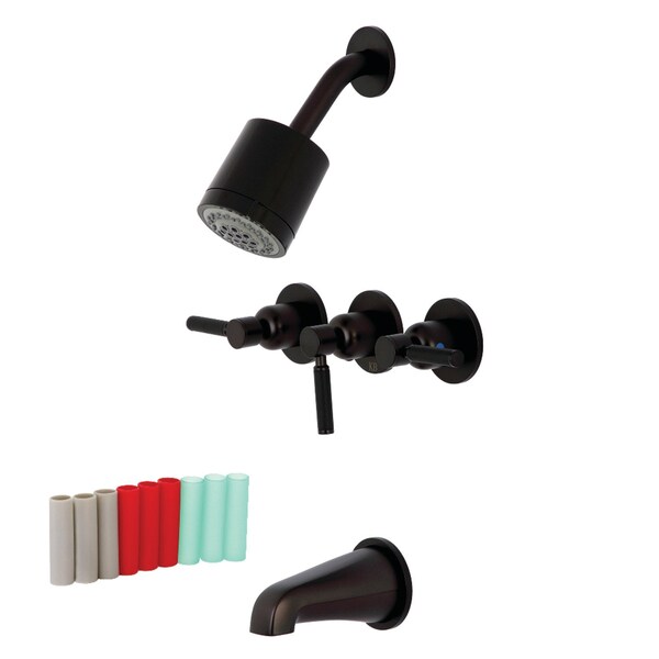 Tub and Shower Faucet, Oil Rubbed Bronze, Wall Mount